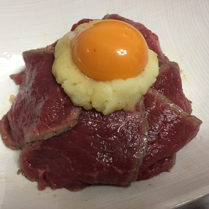 フライパンで簡単!ローストビーフ丼